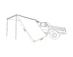 OZtrail Awning Side Wall 2.5m - BlockOut