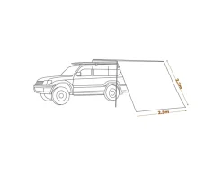 Sale OZtrail BlockOut Awning Front Wall 2.5m