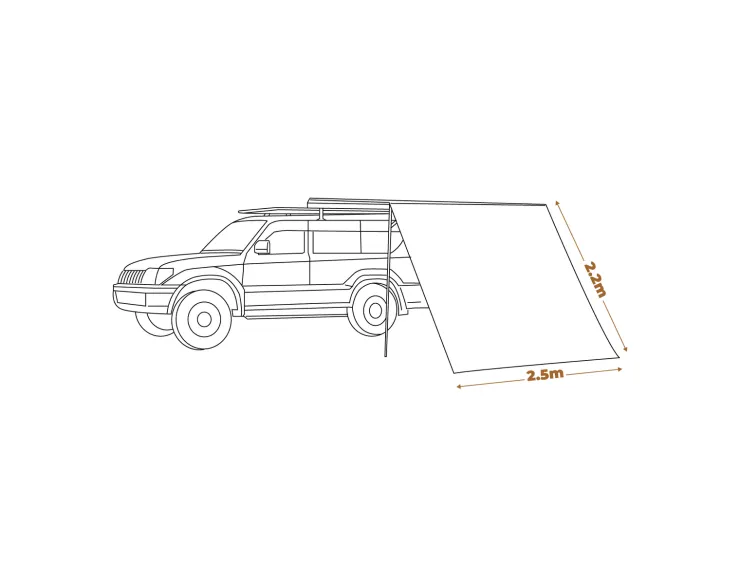Sale OZtrail BlockOut Awning Front Wall 2.5m