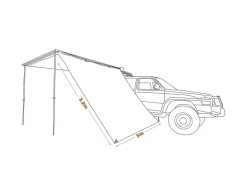 OZtrail BlockOut Awning Side Wall 3m