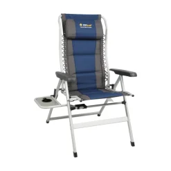 New OZtrail Cascade Deluxe 8 Position Recliner Chair - Navy