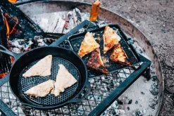 Best Campfire 24cm Square Grill Frypan Folding Handle