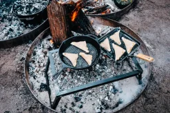 Best Campfire 24cm Square Grill Frypan Folding Handle
