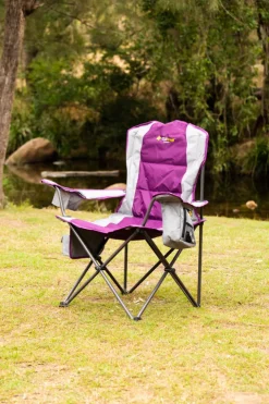 Clearance OZtrail Cooler Arm Chair - Purple