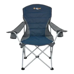 Clearance OZtrail Deluxe Arm Chair - Blue