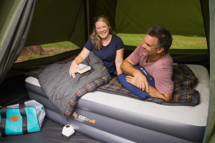 OZtrail DuoComfort Queen 12V/240V Air Bed
