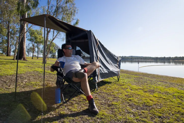 New OZtrail Easy Fold BlockOut 1P Stretcher Tent