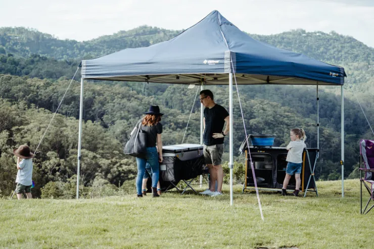 Hot OZtrail Hydroflow Deluxe 6.0 Gazebo - Navy