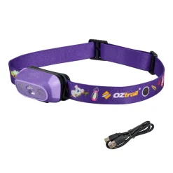 Clearance OZtrail 80L Lumos Twinkle Kids Headlamp - Purple