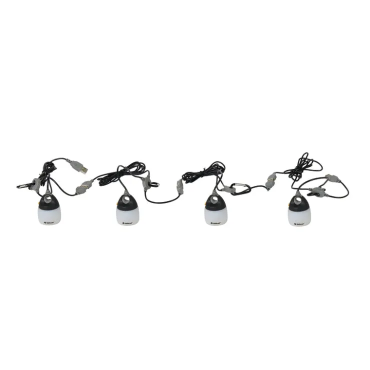 New OZtrail Lumos Chainable USB Tent Lights 4 Pack