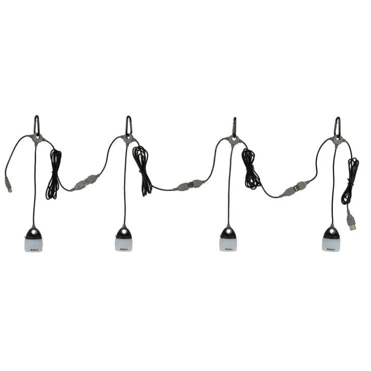 New OZtrail Lumos Chainable USB Tent Lights 4 Pack