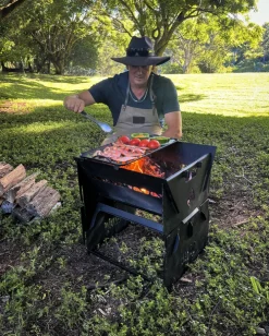 Hot Ozpig Fire Pit Solid/Grill Cooking Plate